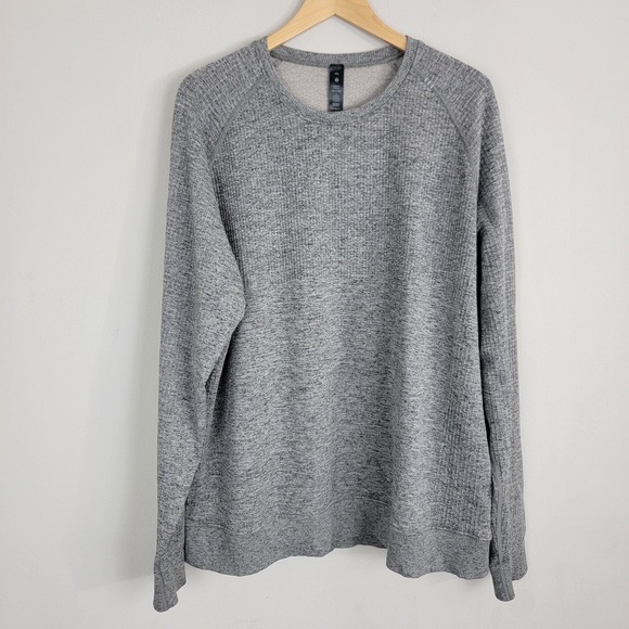 Lululemon Engineered Warmth Long Sleeve Gray Wool Blend Sweater‎ Mens XXL